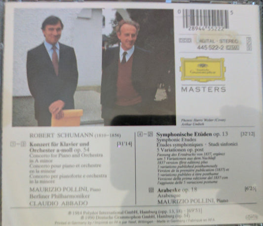 Robert Schumann – Maurizio Pollini, Berliner Philharmoniker, Claudio Abbado : Klavierkonzert - Symphonische Etüden - Arabeske (CD, Comp)
