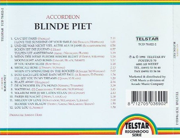 Blinde Piet : Accordeon "Straatmuzikant Uit Rotterdam" (CD, Album)