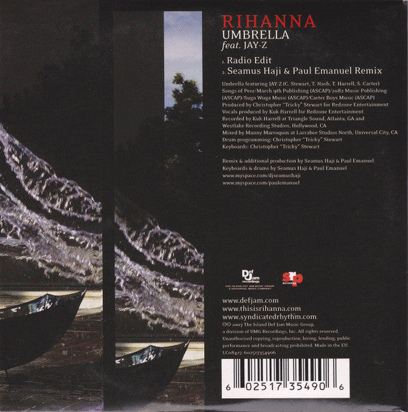 Rihanna Feat. Jay-Z : Umbrella (CD, Single, Car)