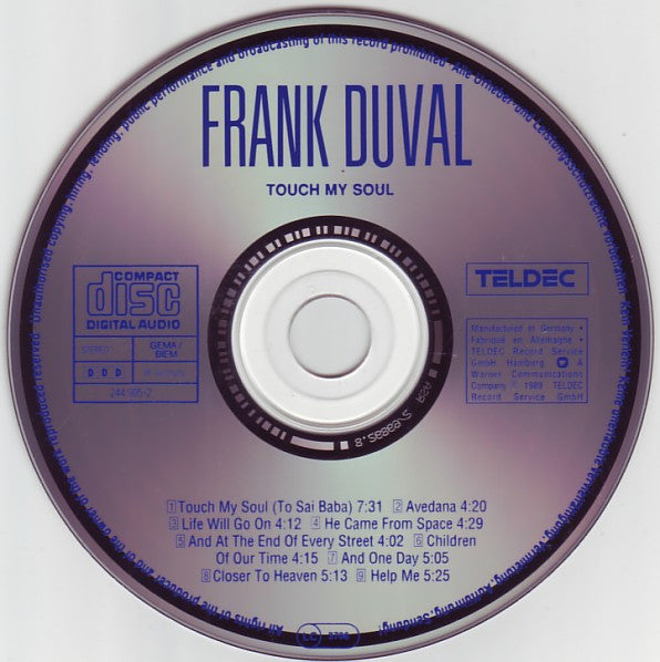 Frank Duval : Touch My Soul (CD, Album)