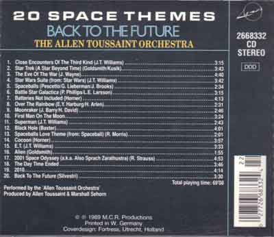 The Allen Toussaint Orchestra : 20 Space Themes - Back To The Future (CD, Comp)