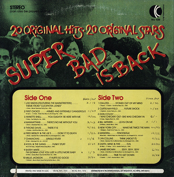 Various : Super Bad Is Back (LP, Comp, Ltd)