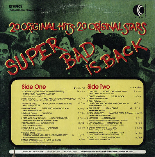Various : Super Bad Is Back (LP, Comp, Ltd)