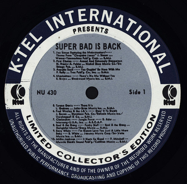 Various : Super Bad Is Back (LP, Comp, Ltd)