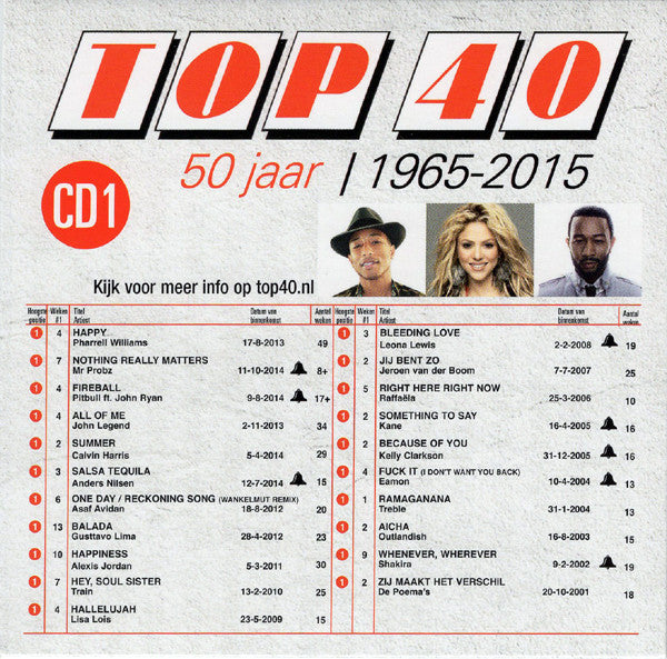 Various : 50 Jaar Top 40 #1-Hits (6xCD, Comp)
