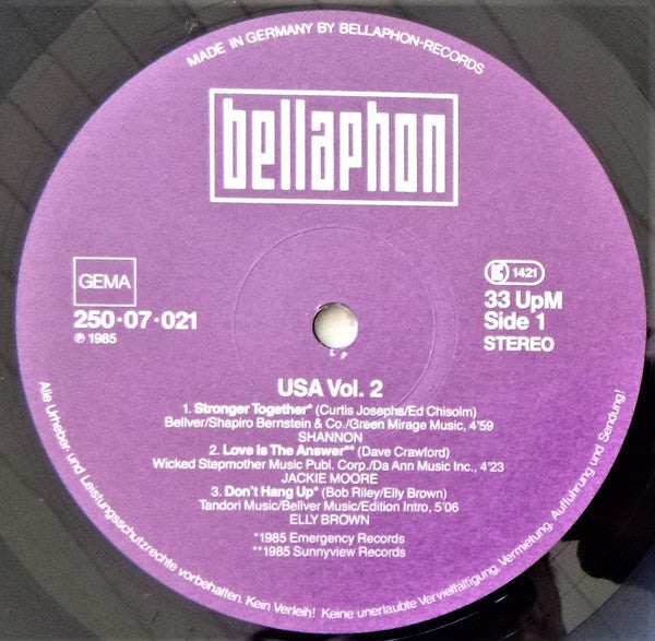 Various : Special 6 Track Maxi - USA Vol.2 (LP, Comp)