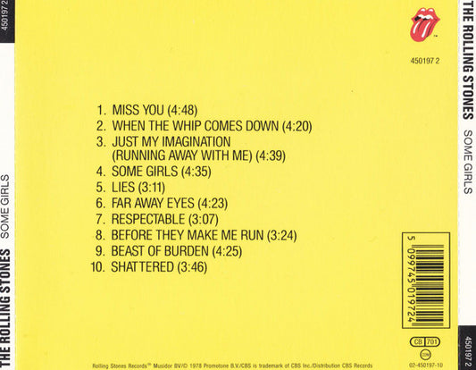 The Rolling Stones : Some Girls (CD, Album, RE)
