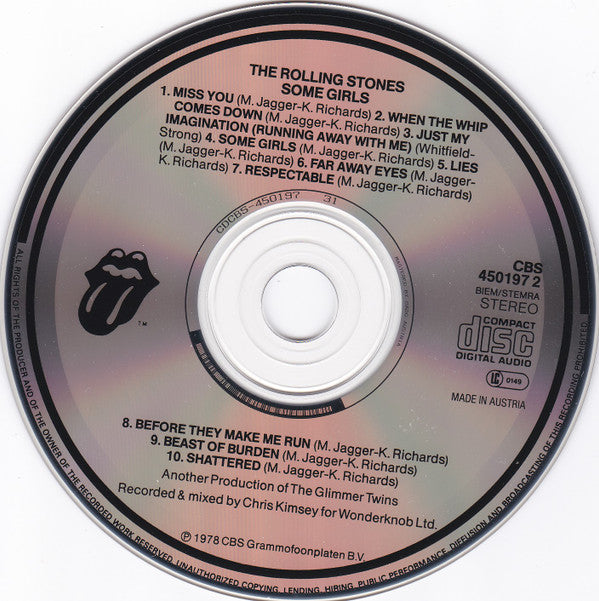 The Rolling Stones : Some Girls (CD, Album, RE)