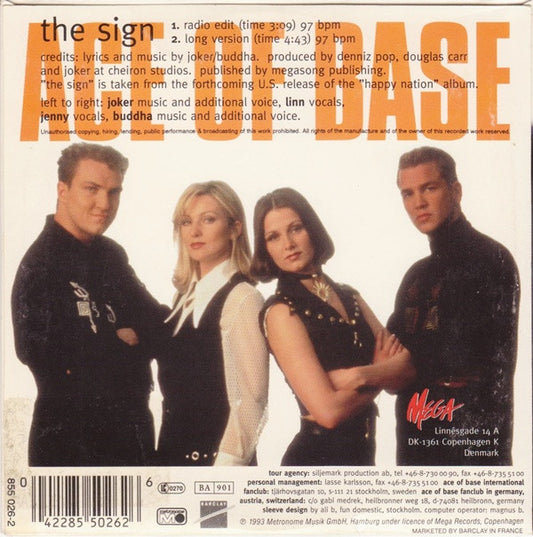 Ace Of Base : The Sign (CD, Single, Car)