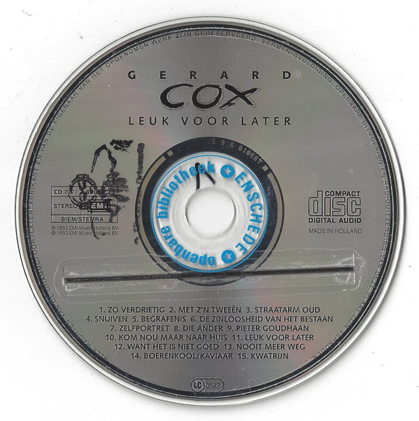 Gerard Cox : Leuk Voor Later (CD, Album)