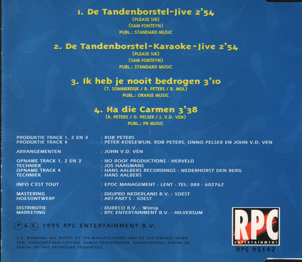 C'est Tout M.M.V. Antonius Hapt : De Tandenborstel-Jive (CD, Maxi)