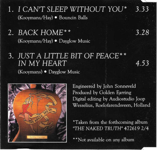 Golden Earring : I Can't Sleep Without You (CD, Maxi)