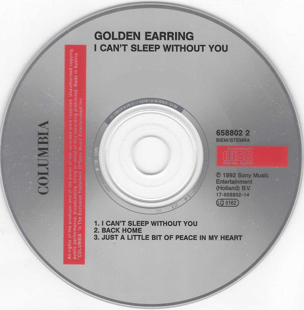 Golden Earring : I Can't Sleep Without You (CD, Maxi)