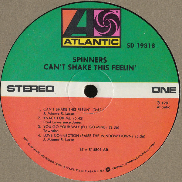 Spinners : Can't Shake This Feelin' (LP, Album)