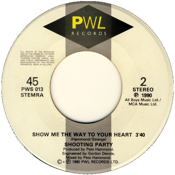 Shooting Party : Let's Hang On (7", Single)