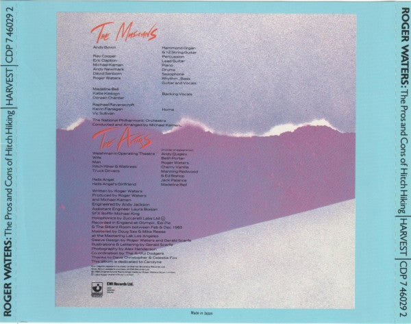 Roger Waters : The Pros And Cons Of Hitch Hiking (CD, Album, Pre)