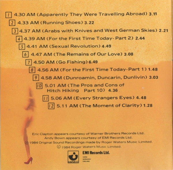 Roger Waters : The Pros And Cons Of Hitch Hiking (CD, Album, Pre)