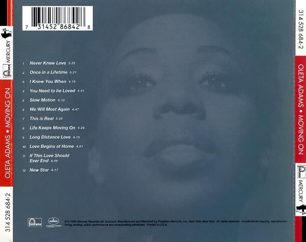 Oleta Adams : Moving On (CD, Album)