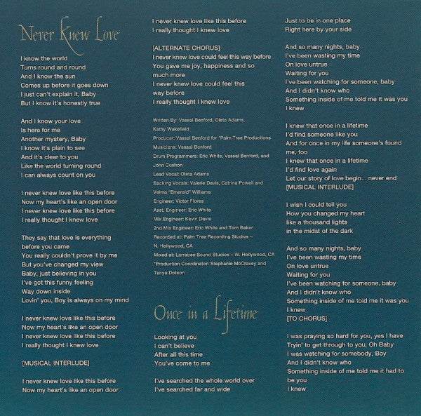Oleta Adams : Moving On (CD, Album)