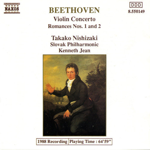Ludwig van Beethoven - Takako Nishizaki, Slovak Philharmonic Orchestra, Kenneth Jean : Violin Concerto / Romances Nos. 1 And 2 (CD, Album)