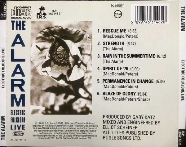 The Alarm : Electric Folklore Live (CD, Album)