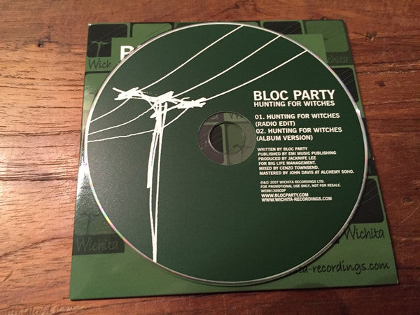 Bloc Party : Hunting For Witches (CD, Single, Promo)