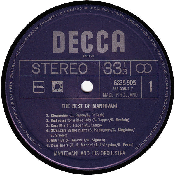 Mantovani And His Orchestra : The Best Of Mantovani (2xLP, Comp, Gat)