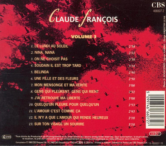 Claude François : For Ever... - Volume 3 (CD, Comp)