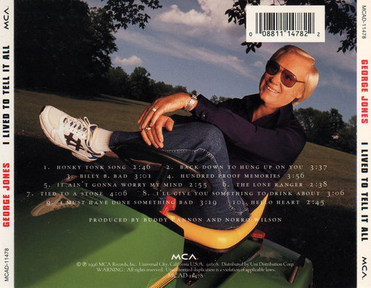 George Jones (2) : I Lived To Tell It All (CD, Album)