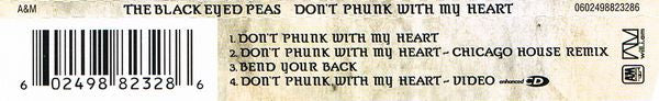 Black Eyed Peas : Don't Phunk With My Heart (CD, Maxi, Enh)