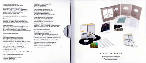 Paul McCartney : Pipes Of Peace – Advance Release (2xCD, Album, Promo, RM + DVD, Promo)