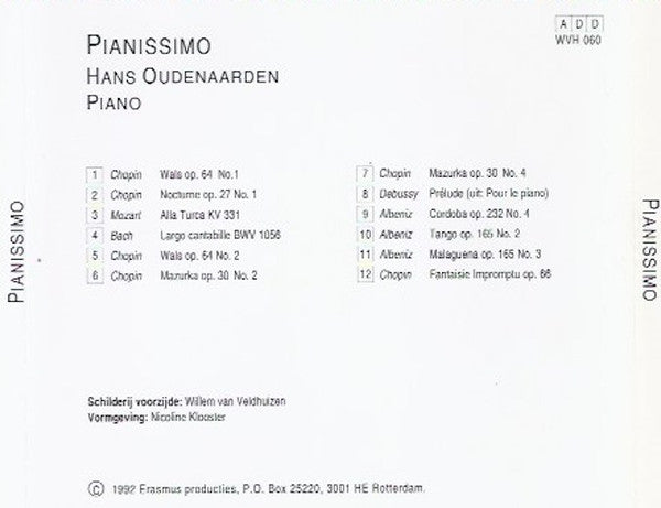 Hans Oudenaarden : Pianissimo (CD, Album)
