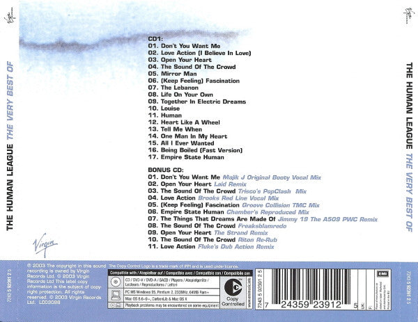 The Human League : The Very Best Of (2xCD, Comp, Copy Prot.)