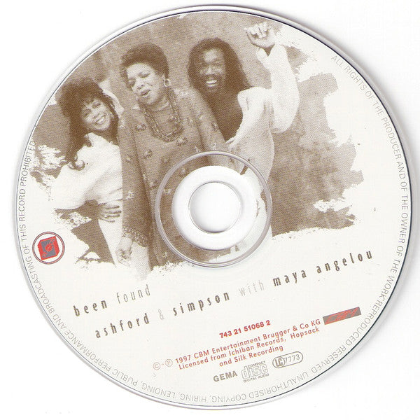 Ashford & Simpson with Maya Angelou : Been Found (CD, Album)