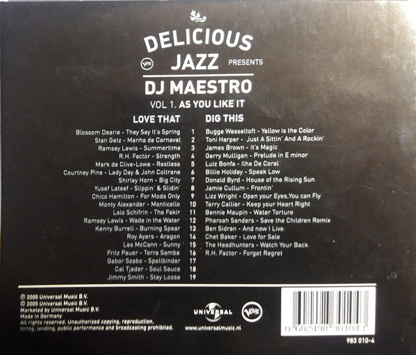 DJ Maestro : As You Like It Vol. 1 (2xCD, Mixed)