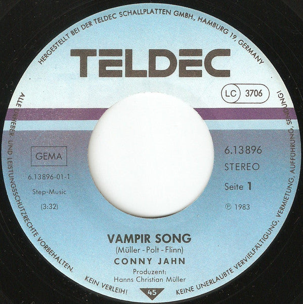 Conny Jahn : Vampir Song / Die Rindsbratwurst (7", Single)