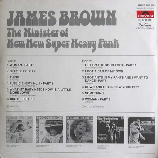 James Brown : The Minister Of New New Super Heavy Funk (LP, Comp)