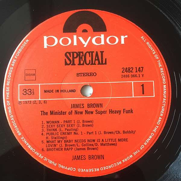 James Brown : The Minister Of New New Super Heavy Funk (LP, Comp)
