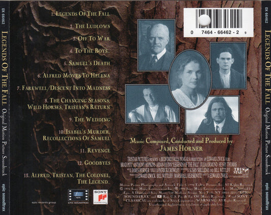 James Horner : Legends Of The Fall (Original Motion Picture Soundtrack) (CD, Album)