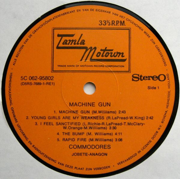 Commodores : Machine Gun (LP, Album)