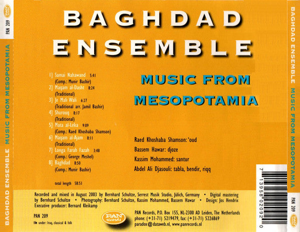 Baghdad Ensemble : Music from Mesopotamia (CD, Album)