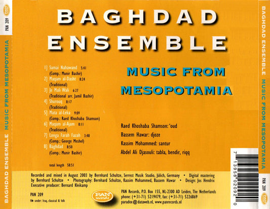 Baghdad Ensemble : Music from Mesopotamia (CD, Album)