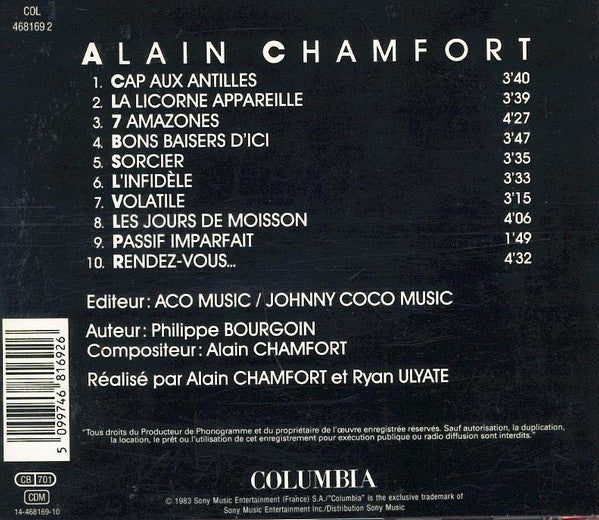 Alain Chamfort : Secrets Glacés (CD, Album)