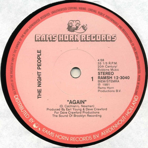 The Night People : Again (12", Single)