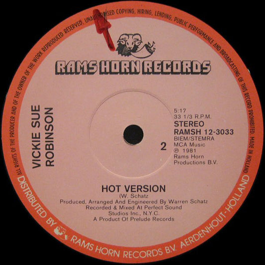 Vicki Sue Robinson : Hot Summer Night (12")