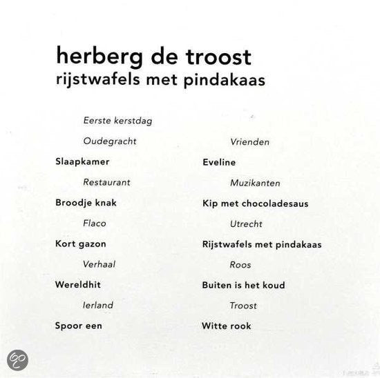 Herberg De Troost : Rijstwafels Met Pindakaas (CD, Album)