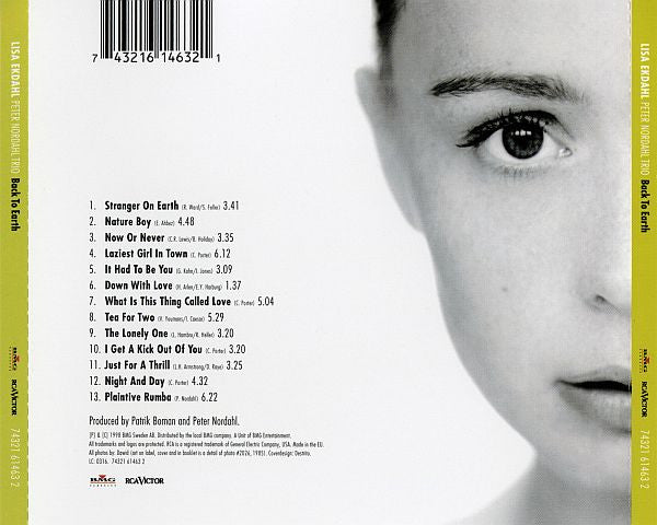 Lisa Ekdahl, Peter Nordahl Trio : Back To Earth (CD, Album, RP)