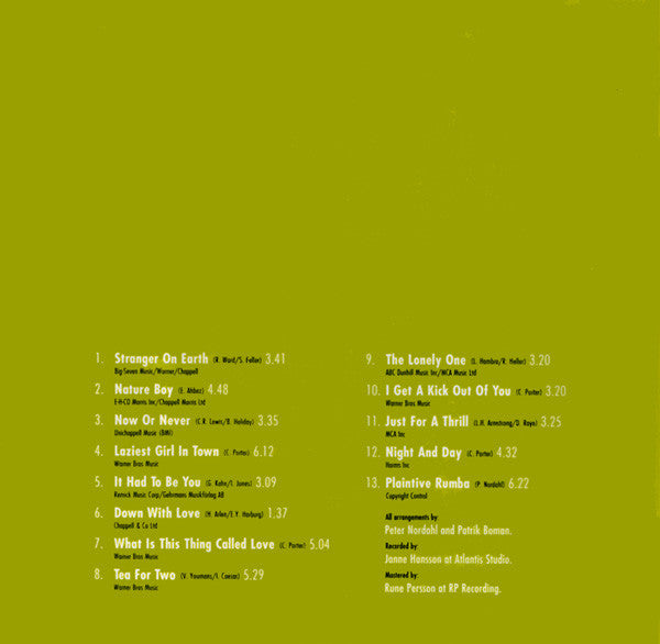 Lisa Ekdahl, Peter Nordahl Trio : Back To Earth (CD, Album, RP)