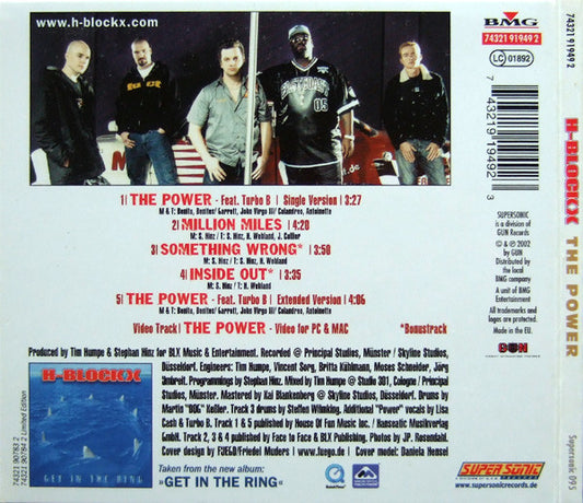 H-Blockx Feat. Turbo B. : The Power (CD, Single, Enh, Ltd, Dig)