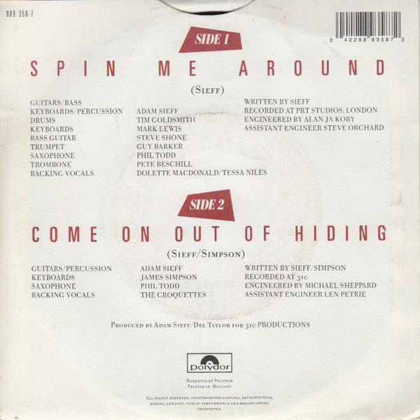 Zeon Jones : Spin Me Around (7", Single)